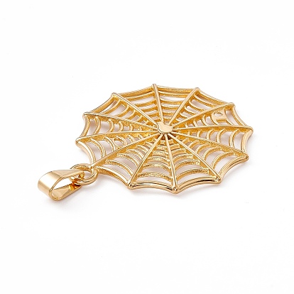 Vacuum Plating 304 Stainless Steel Pendants, Spider Web Charms
