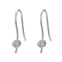 925 Sterling Silver, with Micro Pave Cubic Zirconia Earring Hooks