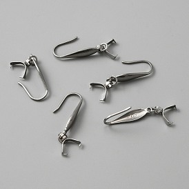 316 Stainless Steel Earring Hooks, with 304  Stainless Steel Snap on Bails