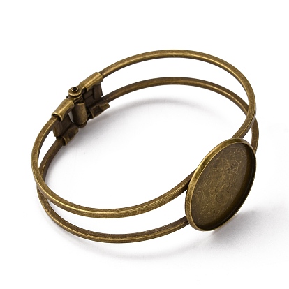 Bracelet en laiton faisant, base de bracelet vide, avec des résultats de bac de fer, plat rond