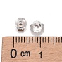 925 Sterling Silver Earring Findings, for Ear Nuts, 5x5x3mm, Hole: 0.6mm