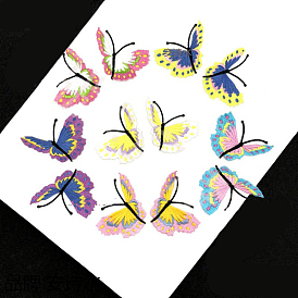 Компьютеризированная ткань для вышивки в форме бабочки, утюжить/пришивать нашивки, аксессуары для костюма