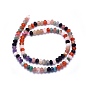 Natural Mixed Gemstone Beads Strands, Rondelle, Faceted