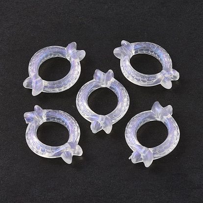 Cadres de perles acryliques transparents, poudre de scintillement, anneau