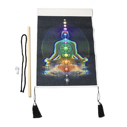 Настенный гобелен из ткани чакры, триповый гобелен для медитации йоги, вертикальный гобелен, для украшения дома, прямоугольные