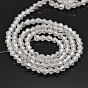 Faceted Bicone Electroplate Glass Beads Strands, AB Color Plated
