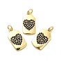 Rack Plating Brass Micro Pave Cubic Zirconia Pendants, Arrow with Heart Charm, Long-Lasting Plated, with Jump Rings, Cadmium Free & Lead Free