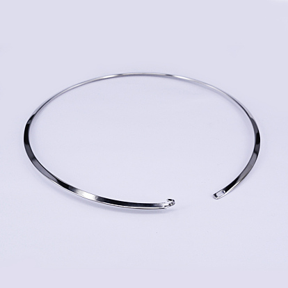 304 Stainless Steel Choker Necklaces, Rigid Necklaces, 5.31 inch (13.5cm)
