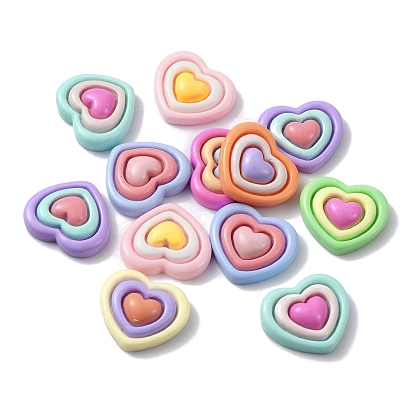 Valentine's Day Opaque Resin Decoden Cabochons, Heart