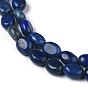 Naturales lapis lazuli de hebras de cuentas, teñido, oval