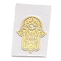 Self Adhesive Brass Stickers, Scrapbooking Stickers, for Epoxy Resin Crafts, Hamsa Hand/Hand of Fatima/Hand of Miriam