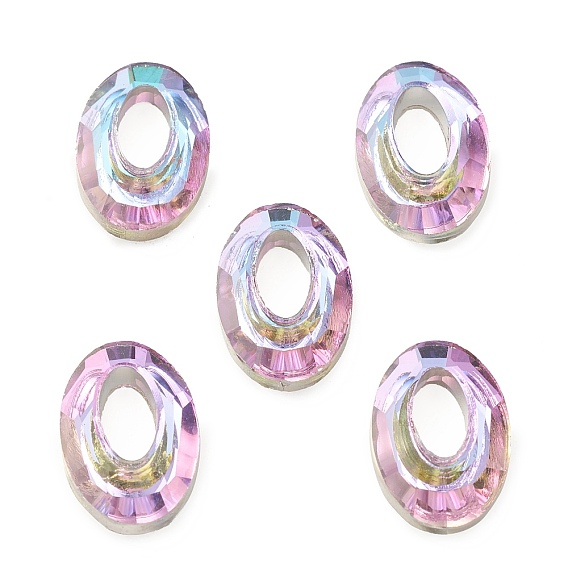 Соединительные кольца для гальванического стекла, кристаллическое космическое кольцо, призматическое кольцо, граненые, овальные