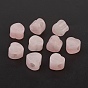 Natural Rose Quartz European Beads, Large Hole Beads, Heart