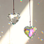 K9 Glass Heart Pendant Decoration, Window Hanging Decoration