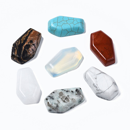 Cabochons de pierres précieuses naturelles et synthétiques, hexagone