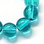 Cuisson peints en verre transparent brins de perles rondes