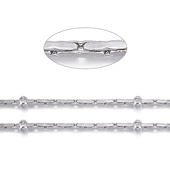 304 inoxydable chaînes Coreana d'acier, avec des perles de rondelle, soudé, avec bobine