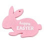 Easter Theme Single Face Printed Wood Pendants, Easter Charms