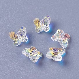 Имитация Австрийские кристаллические шарики, к 9 стекло, граненые, бабочка
