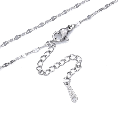 304 collier de chaînes plaquées en acier inoxydable pour hommes femmes