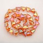Heart Electroplate Full Rainbow Plated Glass Beads Strands, Faceted, 17x14x8mm, Hole: 1mm, about 40pcs/strand, 23.6 inch