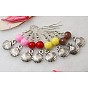 Shell Boucles d'oreilles, avec pendentif de style tibétain, perles de verre et crochet de boucle d'oreille en laiton , 43mm