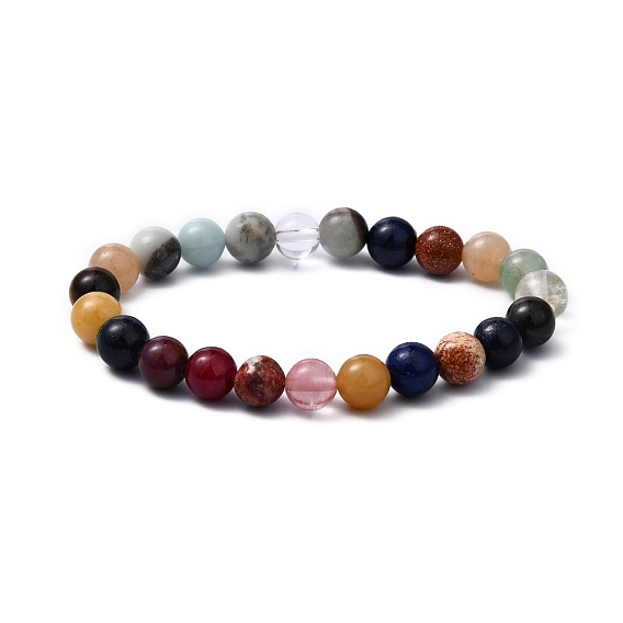 Assorted Stone Beads Bracelets, 52mm
