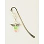 Alloy Bookmarks/Hairpins, with Glass Beads and Tibetan Style Beads, 83mm