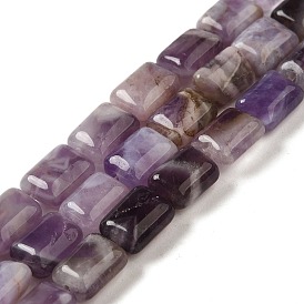 Natural Amethyst Beads Strands, Rectangle