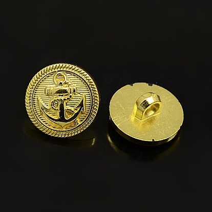 1-луночное кнопки обшивки акриловые хвостовиком, морские кнопки, плоские круглые с кнопками якорных, 15x3 мм, отверстие : 2 мм