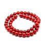 Synthetic Coral Beads Strands, Dyed, Round