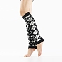 Jambières en fil de fibres de polyacrylonitrile, motif losange hiver chaud bottes longues couvre-jambes pour femmes