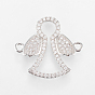 Brass Micro Pave Cubic Zirconia Links, Angel