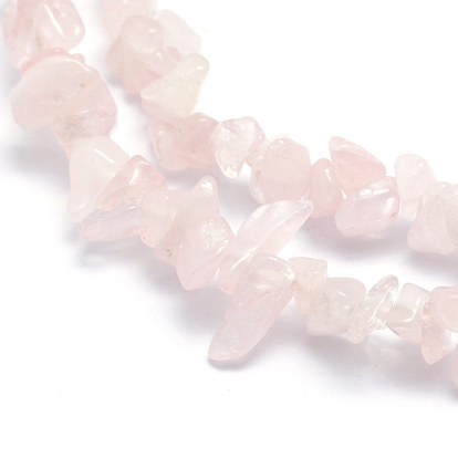 Naturel a augmenté perles de quartz brins, puce, teint