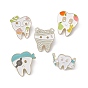 Cartoon Teeth Enamel Pin, Light Gold Alloy Oral Health Brooch for Backpack Clothes
