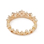 Прозрачное кубическое кольцо из циркония со звездой в виде короны на палец, стеллаж для латунных украшений для женщин