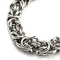 304 Stainless Steel Byzantine Chain Necklaces with 316L Surgical Stainless Steel  Sheep Clasps