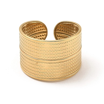 304 Stainless Steel Open Cuff Rings, Wide Band Ring
