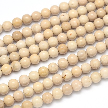 Riverstone naturel brins de perles rondes
