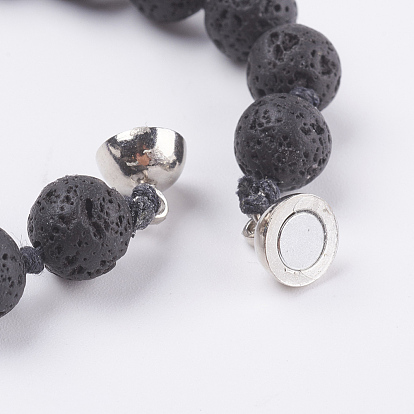 Chakra bijoux, bracelets de pierres gemmes, avec fermoir magnétique en laiton