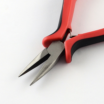 Juegos de herramientas de joyería de hierro: alicates de punta redonda, alicates de corte de alambre, alicates de corte lateral y alicates de punta doblada, 110~127 mm, 4 PC / sistema