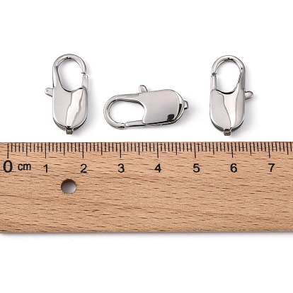 201 Stainless Steel Lobster Claws Key Clasps, 23x12x3.5mm, Hole: 9x6mm