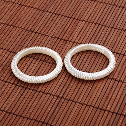 Ring Acrylic Imitation Pearl Bead Frame, 40x6mm, Hole: 31mm, about 182pcs/500g