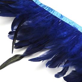 Fashion Feather Cloth Strand Costume Accessories, 110~300x28~62mm, about 10yard/bag