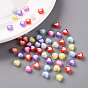 Perles acryliques de coeur transparent, Perle en bourrelet, 7x8x4mm, Trou: 2mm, environ3000 pcs / 500 g