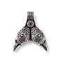 304 pendentifs de polissage manuel en acier inoxydable, amulette nordique corbeau crâne charmes viking valknut