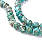 Assembled Natural Imperial Jasper & Synthetic Opal Beads Strands, Dyed, Round