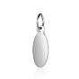 201 Stainless Steel Stamping Blank Tag Pendants, Manual Polishing, Oval