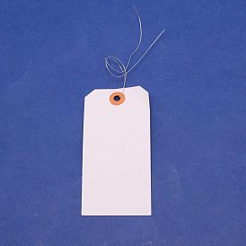 Paper Price Tags, with Iron Wire, Rectangle