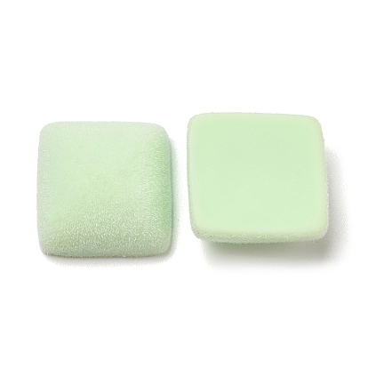 Flocky Acrylic Cabochons, Square